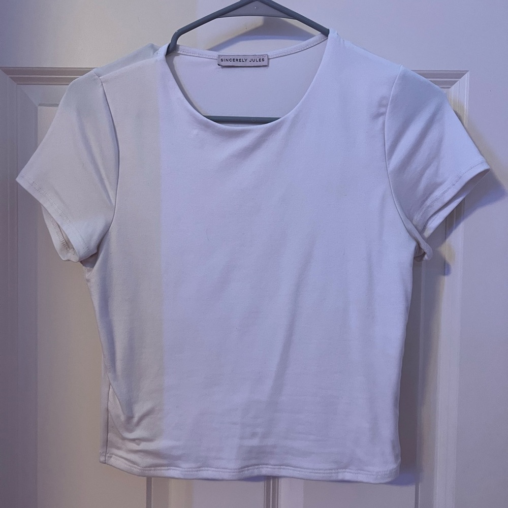White crop top